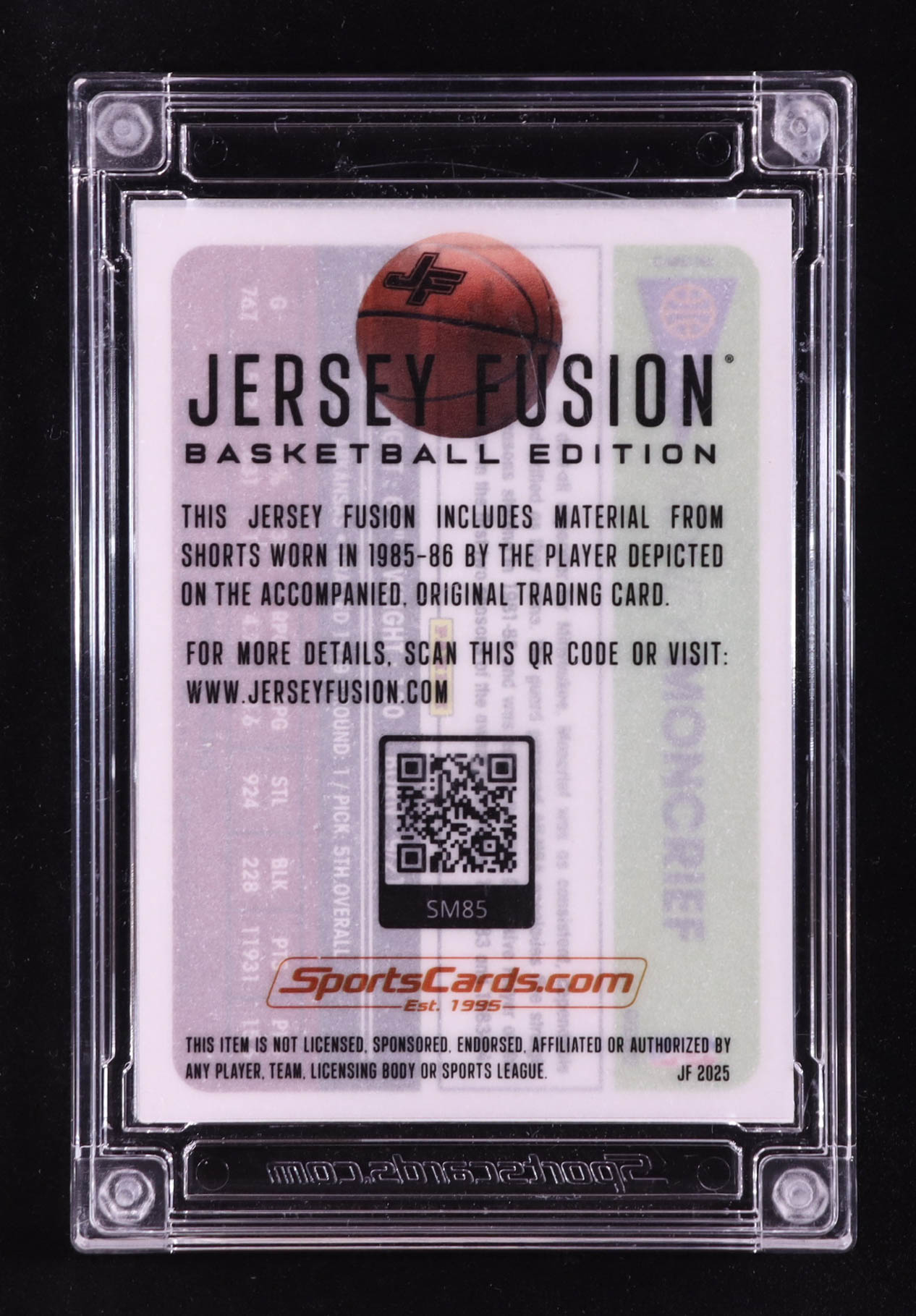 Sidney Moncrief 2025 Sportscards.com Jersey Fusion Game-Used Swatch #SM85 #08/10 at PristineAuction.com Sidney Moncrief 2025 Sportscards.com Jersey Fusion Game-Used Swatch #SM85 #08/10 at PristineAuction.com