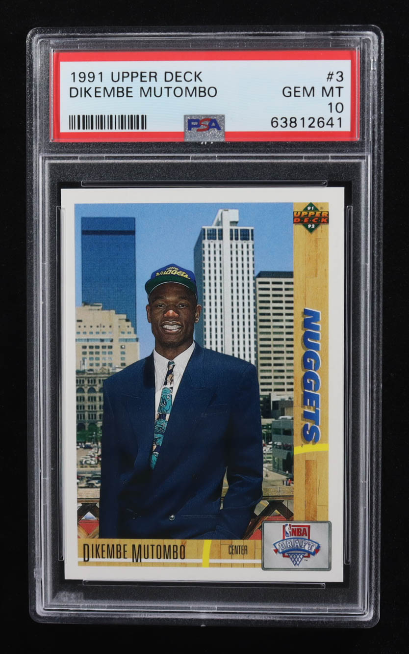 Dikembe Mutombo 1991-92 Upper Deck #3 RC (PSA 10) at PristineAuction.com Dikembe Mutombo 1991-92 Upper Deck #3 RC (PSA 10) at PristineAuction.com