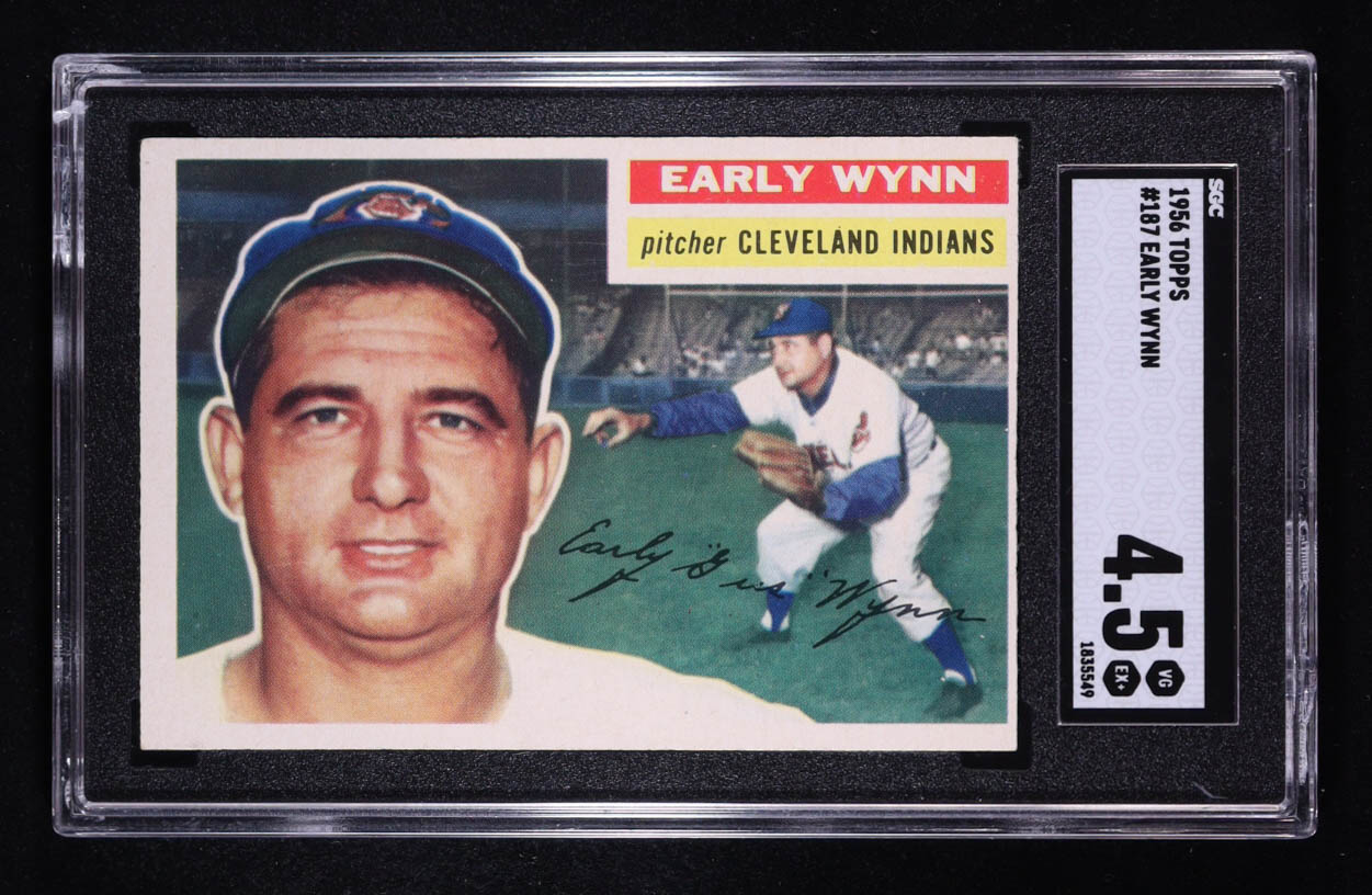 Early Wynn 1956 Topps #187 (SGC 4.5) at PristineAuction.com Early Wynn 1956 Topps #187 (SGC 4.5) at PristineAuction.com