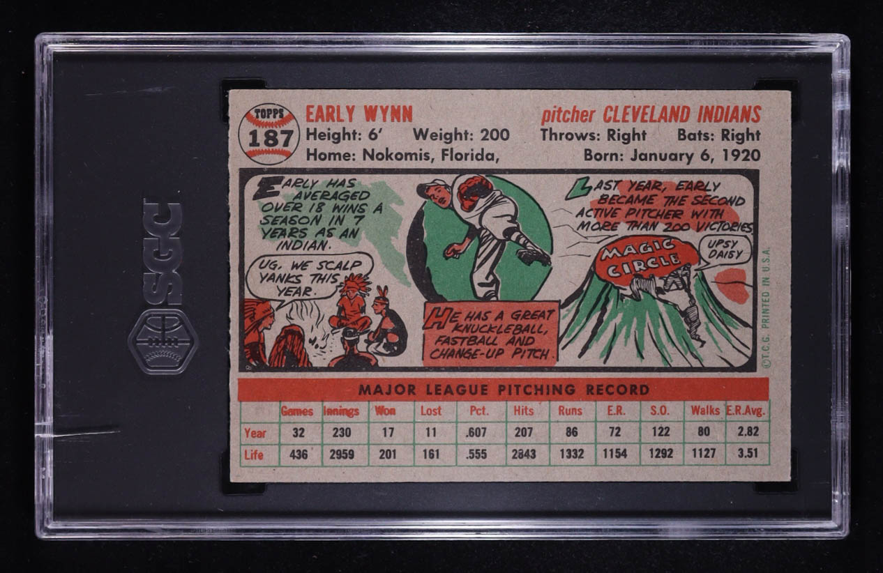 Early Wynn 1956 Topps #187 (SGC 4.5) at PristineAuction.com Early Wynn 1956 Topps #187 (SGC 4.5) at PristineAuction.com