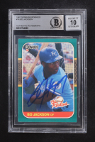 Bo Jackson Signed 1987 Donruss Rookies #14 RC  (Beckett | Auto Grade Beckett 10) at PristineAuction.com