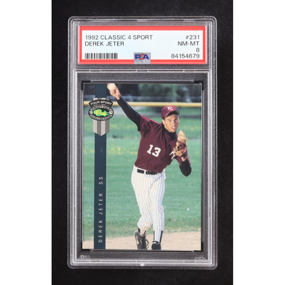 Derek Jeter 1992 Classic Four Sport #231 RC (PSA 8) at PristineAuction.com