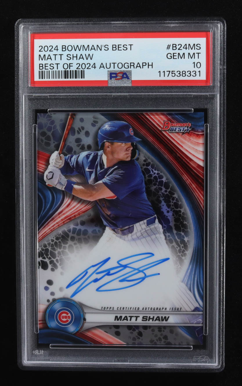 Matt Shaw 2024 Bowman's Best Best of '24 Autographs #B24MS (PSA 10) at PristineAuction.com Matt Shaw 2024 Bowman's Best Best of '24 Autographs #B24MS (PSA 10) at PristineAuction.com