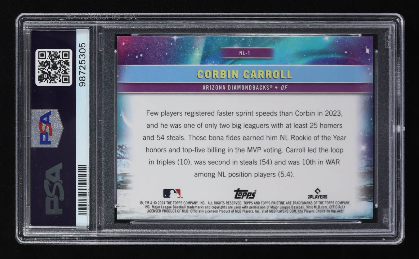 Corbin Carroll 2024 Topps Pristine Northern Lights #NL1 (PSA 10) at PristineAuction.com Corbin Carroll 2024 Topps Pristine Northern Lights #NL1 (PSA 10) at PristineAuction.com