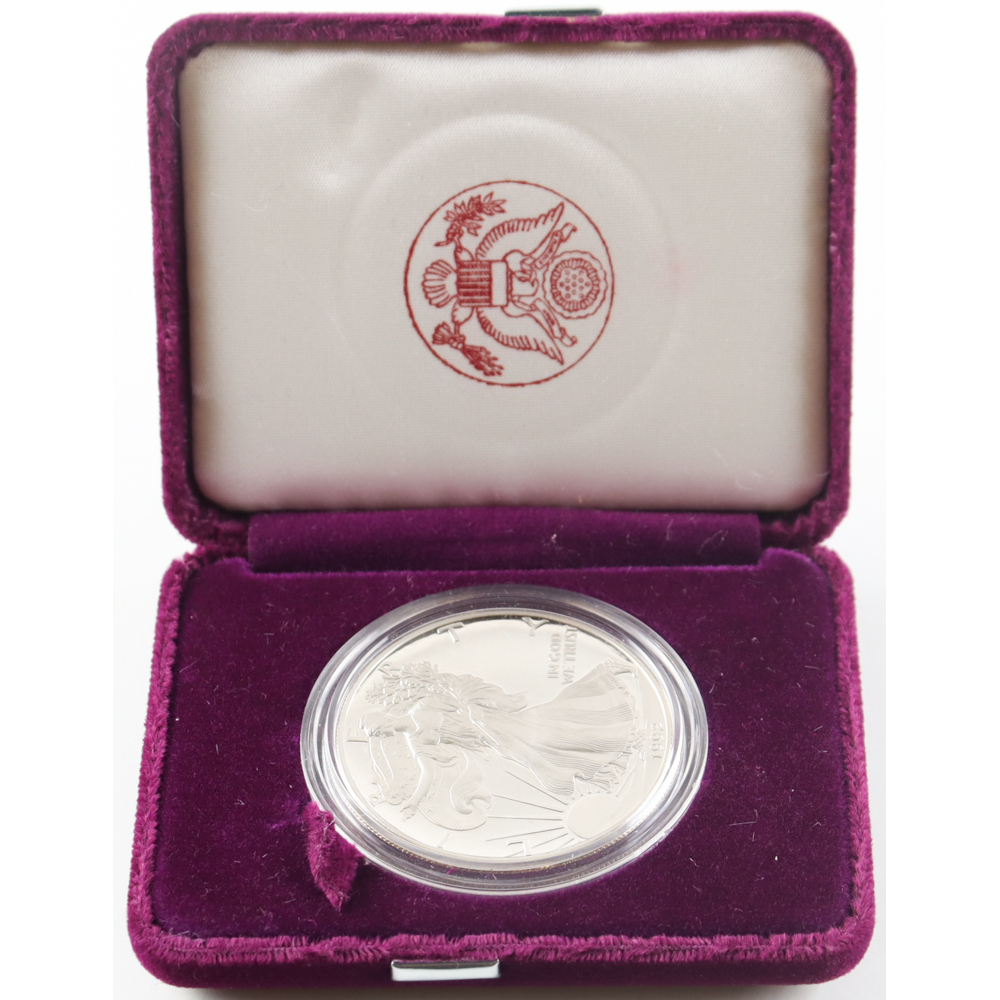 1992-S 1oz Silver American Eagle $1 One Dollar Coin at PristineAuction.com 1992-S 1oz Silver American Eagle $1 One Dollar Coin at PristineAuction.com