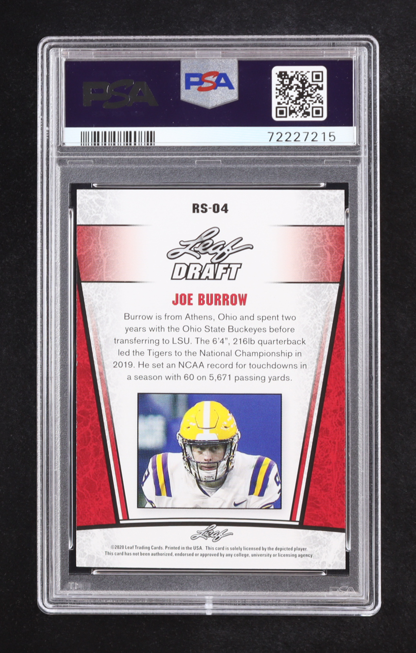 Joe Burrow 2020 Leaf Special Release Rookie Silver #RS04 RC (PSA 10) at PristineAuction.com Joe Burrow 2020 Leaf Special Release Rookie Silver #RS04 RC (PSA 10) at PristineAuction.com