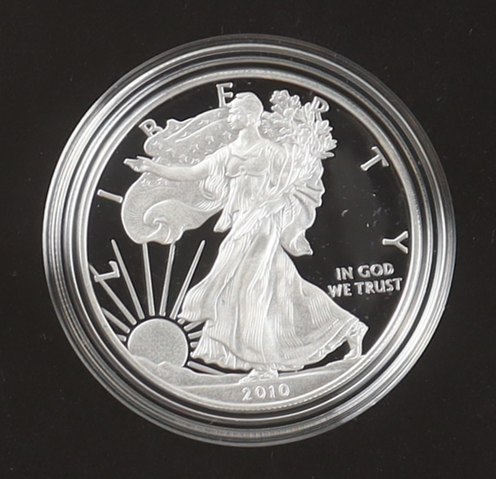 2010-W 1oz Silver American Eagle $1 One Dollar Coin at PristineAuction.com 2010-W 1oz Silver American Eagle $1 One Dollar Coin at PristineAuction.com
