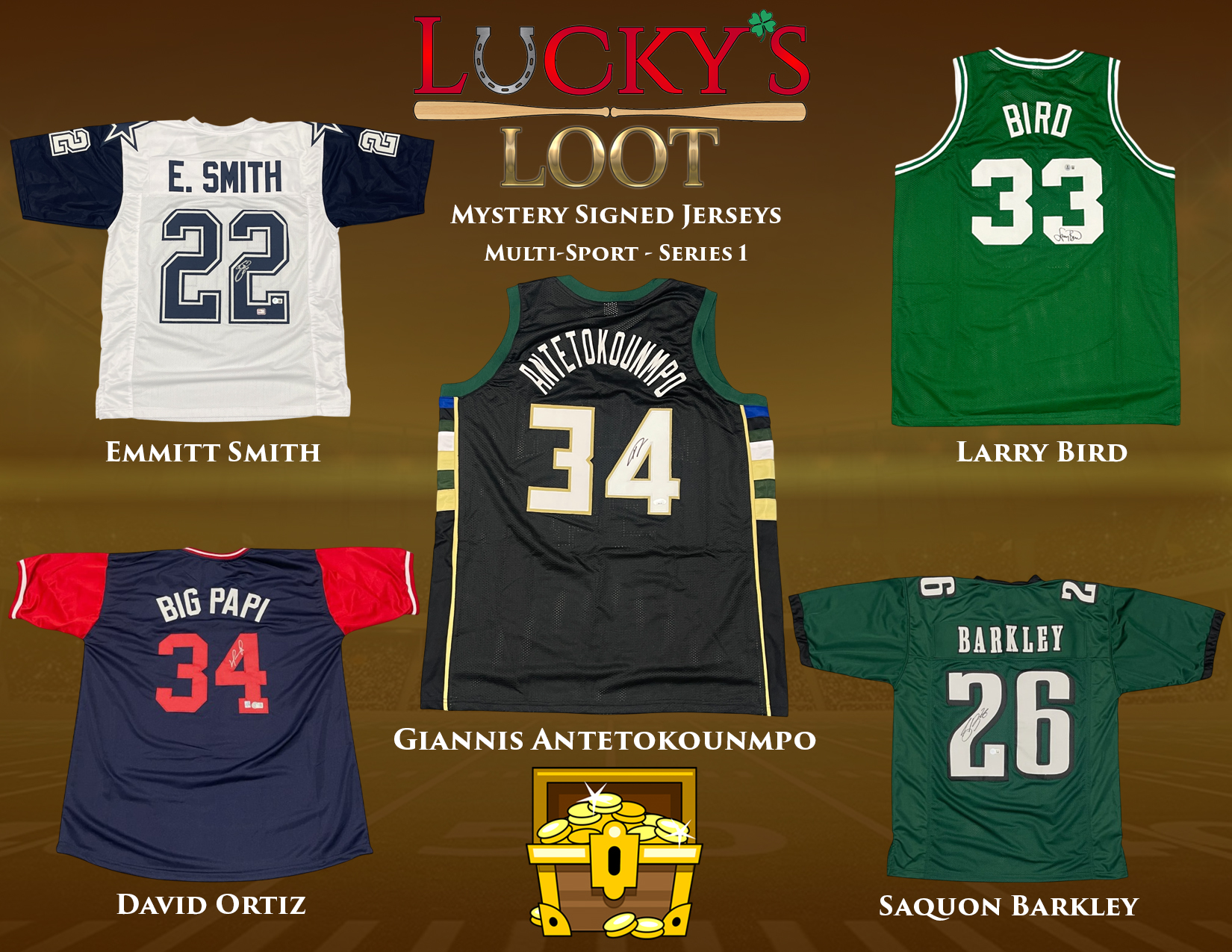 Lucky's Loot Mystery Signed Jersey Multi-Sport Edition Series 1 Mystery Box at PristineAuction.com Lucky's Loot Mystery Signed Jersey Multi-Sport Edition Series 1 Mystery Box at PristineAuction.com