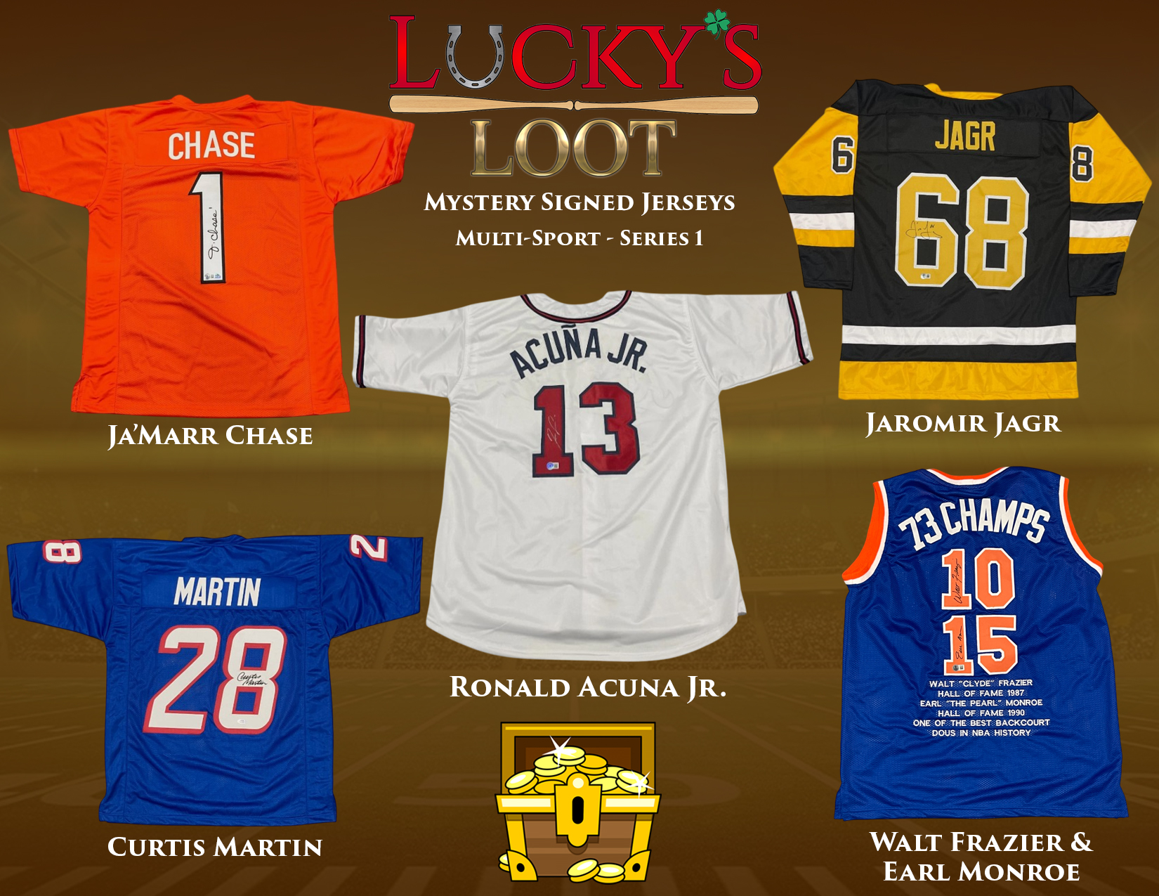 Lucky's Loot Mystery Signed Jersey Multi-Sport Edition Series 1 Mystery Box at PristineAuction.com Lucky's Loot Mystery Signed Jersey Multi-Sport Edition Series 1 Mystery Box at PristineAuction.com