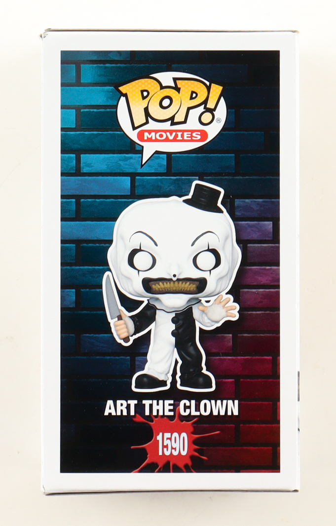 David Howard Thornton Signed "Terrifier" #1590 Art The Clown Funko Pop! Vinyl Figure Inscribed "Art The Clown" (JSA) at PristineAuction.com David Howard Thornton Signed "Terrifier" #1590 Art The Clown Funko Pop! Vinyl Figure Inscribed "Art The Clown" (JSA) at PristineAuction.com