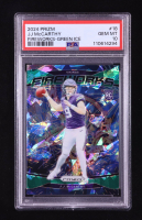 JJ McCarthy 2024 Panini Prizm Fireworks Prizms Green Ice #18 RC (PSA 10) at PristineAuction.com