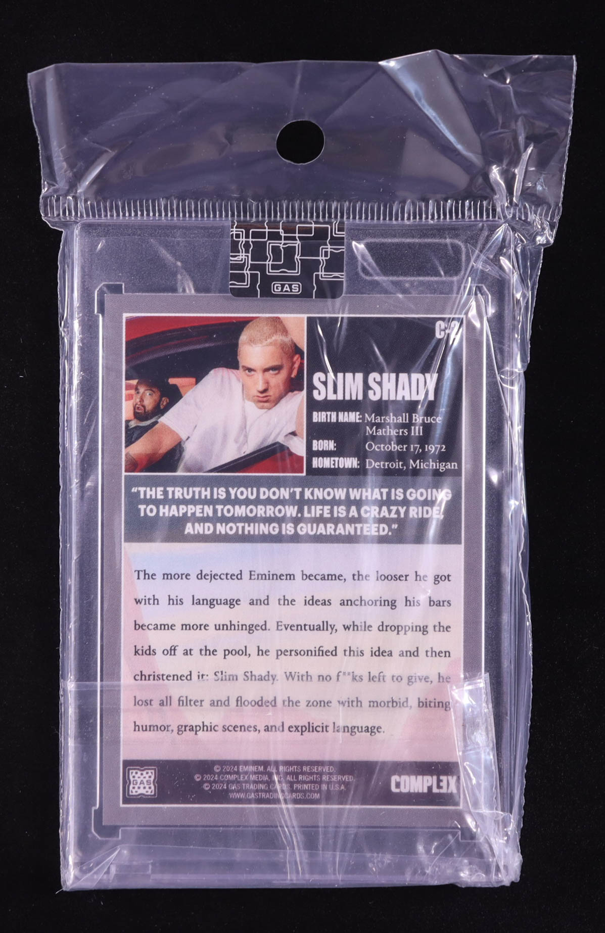 Slim Shady 2024 GAS x Complex Cover Series #C2 at PristineAuction.com Slim Shady 2024 GAS x Complex Cover Series #C2 at PristineAuction.com