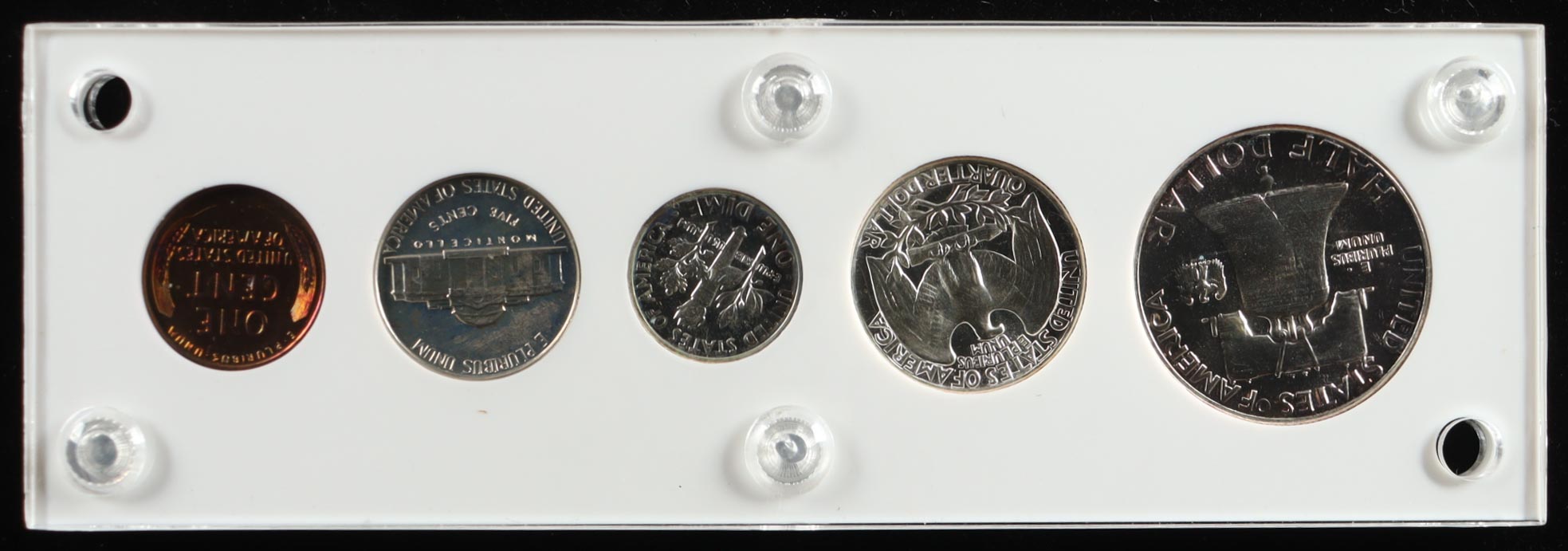 1955 Uncirculated United States Mint Proof Coin Set at PristineAuction.com 1955 Uncirculated United States Mint Proof Coin Set at PristineAuction.com