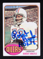 Robert Brazile Signed 1976 Topps #424 RC Inscribed "HOF 18" (Beckett) at PristineAuction.com