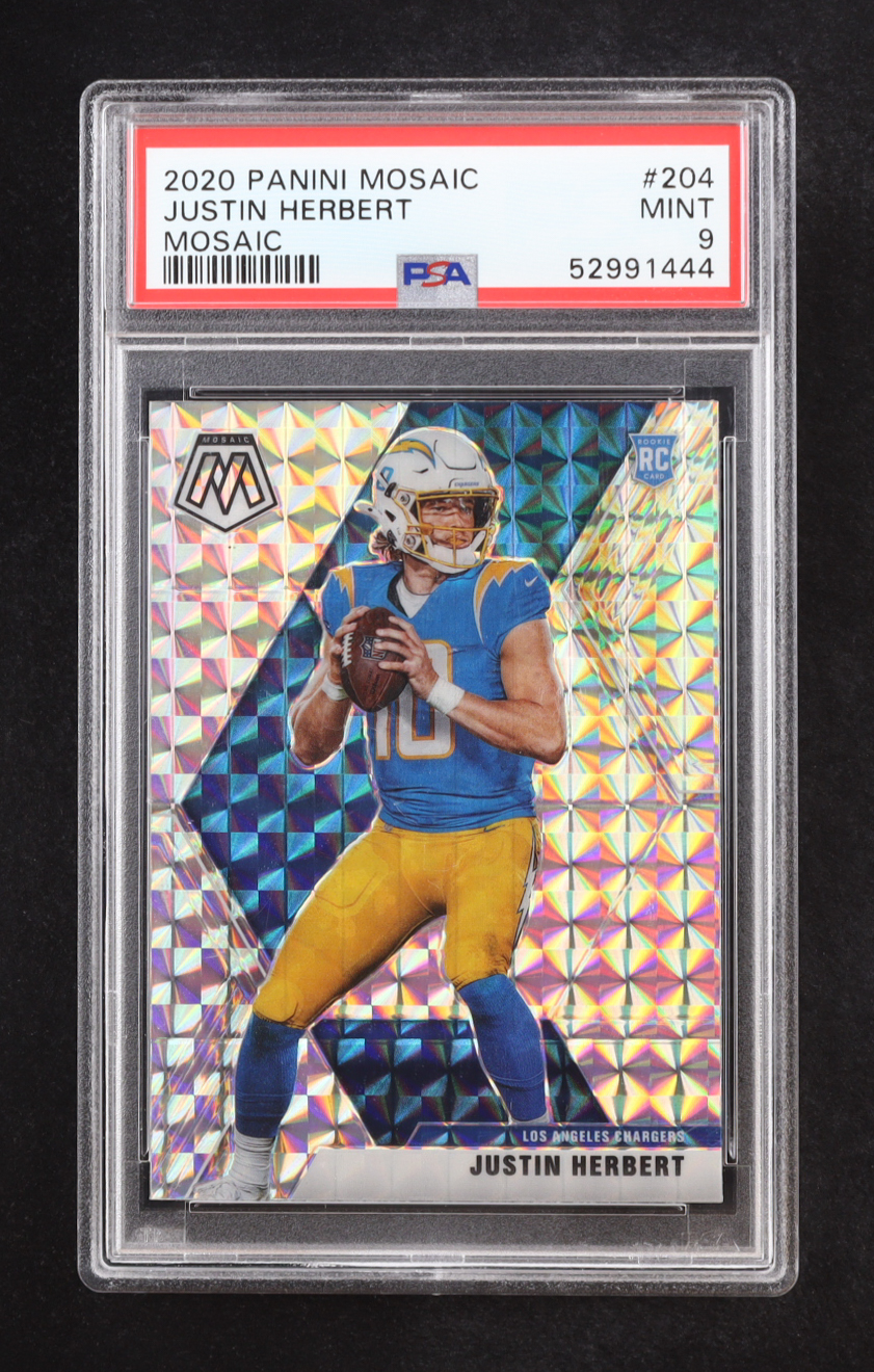 Justin Herbert 2020 Panini Mosaic Mosaic #204 RC (PSA 9) at PristineAuction.com Justin Herbert 2020 Panini Mosaic Mosaic #204 RC (PSA 9) at PristineAuction.com