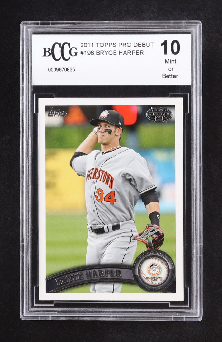 Bryce Harper 2011 Topps Pro Debut #196 RC (BCCG 10) at PristineAuction.com Bryce Harper 2011 Topps Pro Debut #196 RC (BCCG 10) at PristineAuction.com