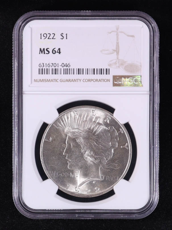 1922 Morgan Silver Dollar (NGC MS64) at PristineAuction.com 1922 Morgan Silver Dollar (NGC MS64) at PristineAuction.com