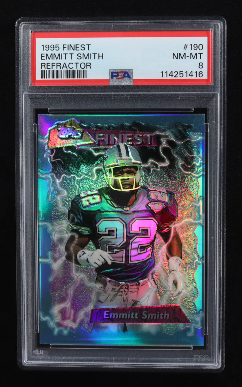 Emmitt Smith 1995 Finest Refractors #190 RC (PSA 8) at PristineAuction.com Emmitt Smith 1995 Finest Refractors #190 RC (PSA 8) at PristineAuction.com
