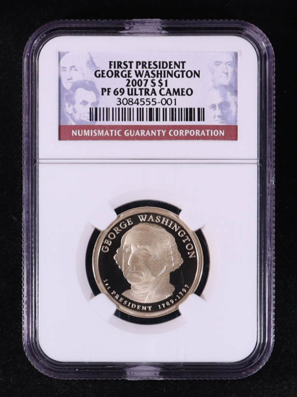 2007-D U.S. Presidential $1 Coin, First Day of Issue - George Washington 1st President (NGC PF69 Ultra Cameo) at PristineAuction.com 2007-D U.S. Presidential $1 Coin, First Day of Issue - George Washington 1st President (NGC PF69 Ultra Cameo) at PristineAuction.com