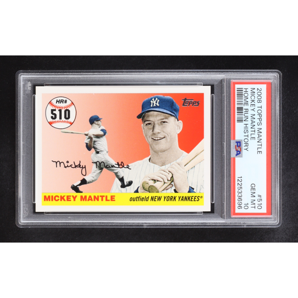 Mickey Mantle 2008 Topps Mantle Home Run History #510 (PSA 10) at PristineAuction.com