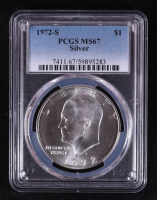 1972-S Eisenhower Silver Dollar (PCGS MS67) at PristineAuction.com