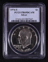 1976-S Eisenhower Silver Dollar (PCGS PR69DCAM) at PristineAuction.com