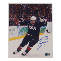 Zach Parise Signed Team USA 8x10 Photo (Beckett) at PristineAuction.com