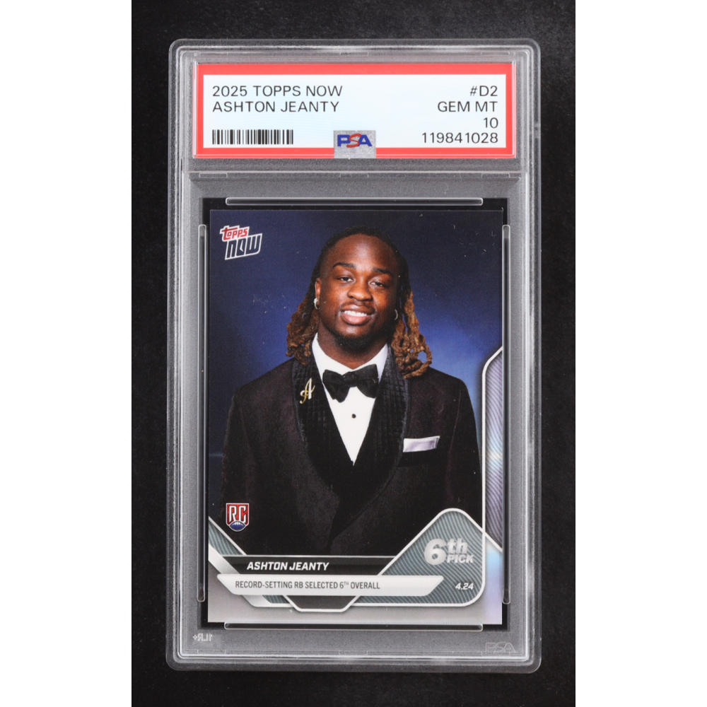 Ashton Jeanty 2025 Topps Now #D2 RC (PSA 10) at PristineAuction.com