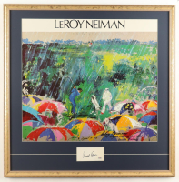 Arnold Palmer Signed Custom Framed Cut Display with LeRoy Neiman Art Print (PSA) at PristineAuction.com