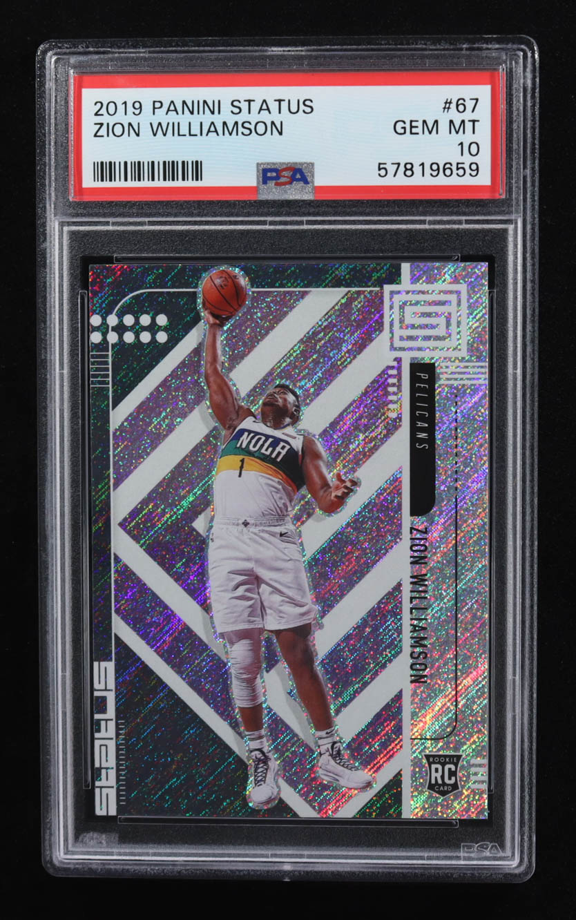 Zion Williamson 2019-20 Panini Status #67 RC (PSA 10) at PristineAuction.com Zion Williamson 2019-20 Panini Status #67 RC (PSA 10) at PristineAuction.com