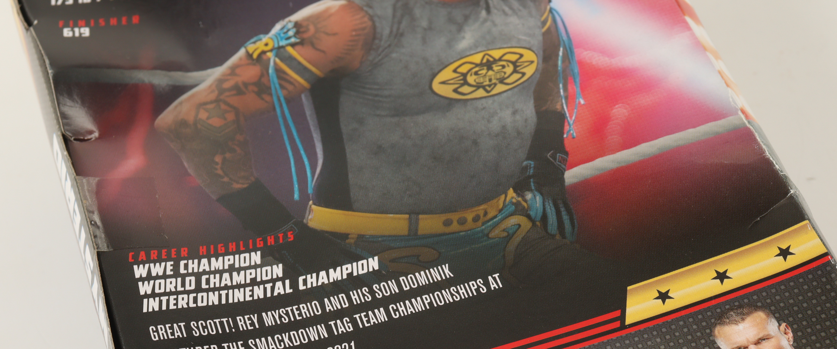 Rey Mysterio Signed WWE Mattel Elite Collection Action Figure Inscribed "619" (JSA) at PristineAuction.com Rey Mysterio Signed WWE Mattel Elite Collection Action Figure Inscribed "619" (JSA) at PristineAuction.com