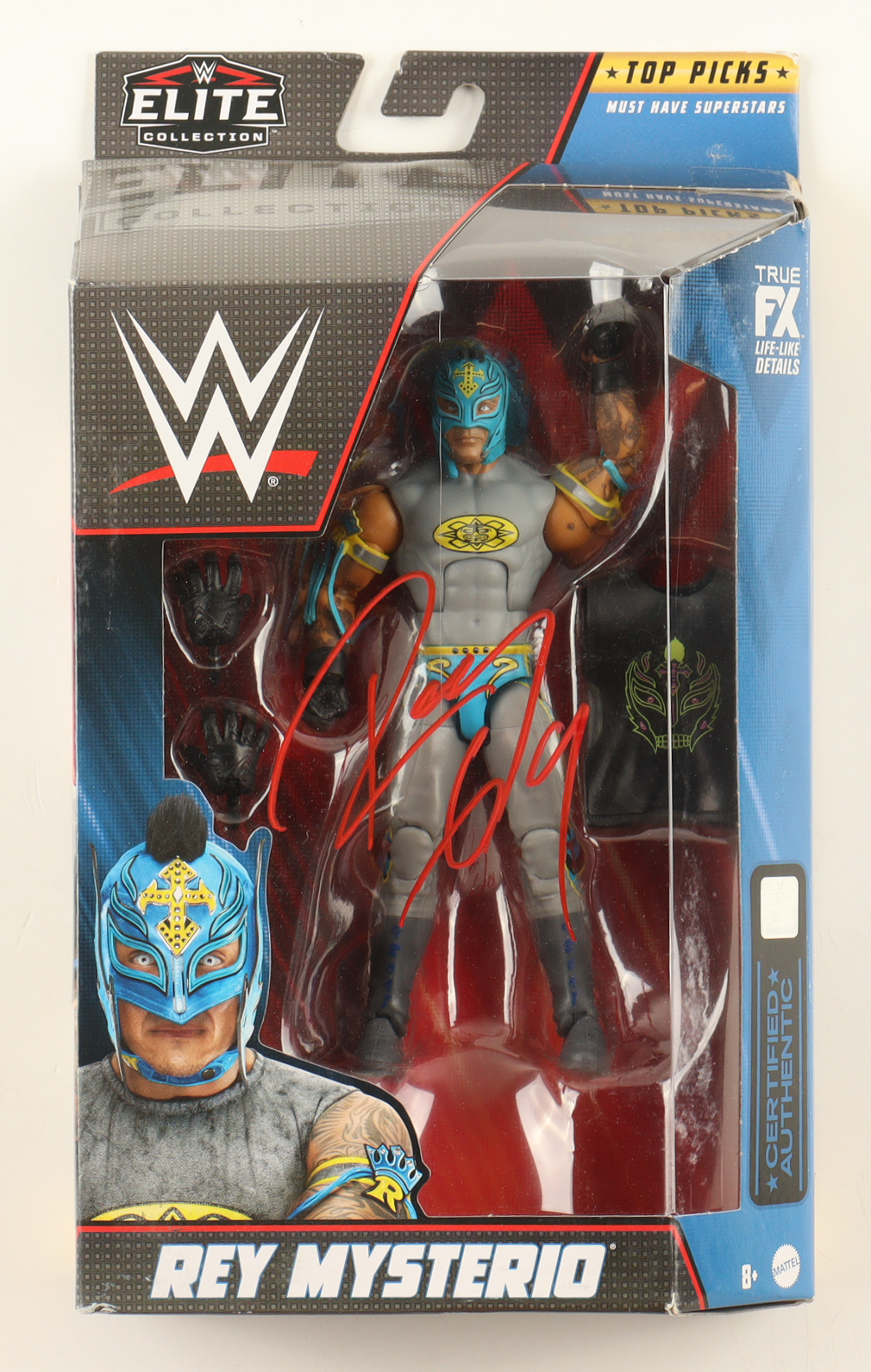 Rey Mysterio Signed WWE Mattel Elite Collection Action Figure Inscribed "619" (JSA) at PristineAuction.com Rey Mysterio Signed WWE Mattel Elite Collection Action Figure Inscribed "619" (JSA) at PristineAuction.com