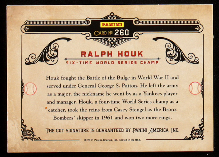 Ralph Houk 2011 Donruss Limited Cuts 1 #260 #46/49 at PristineAuction.com Ralph Houk 2011 Donruss Limited Cuts 1 #260 #46/49 at PristineAuction.com