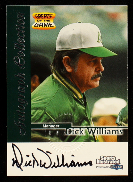Dick Williams 1999 Sports Illustrated Greats of the Game Autographs #NNO at PristineAuction.com Dick Williams 1999 Sports Illustrated Greats of the Game Autographs #NNO at PristineAuction.com