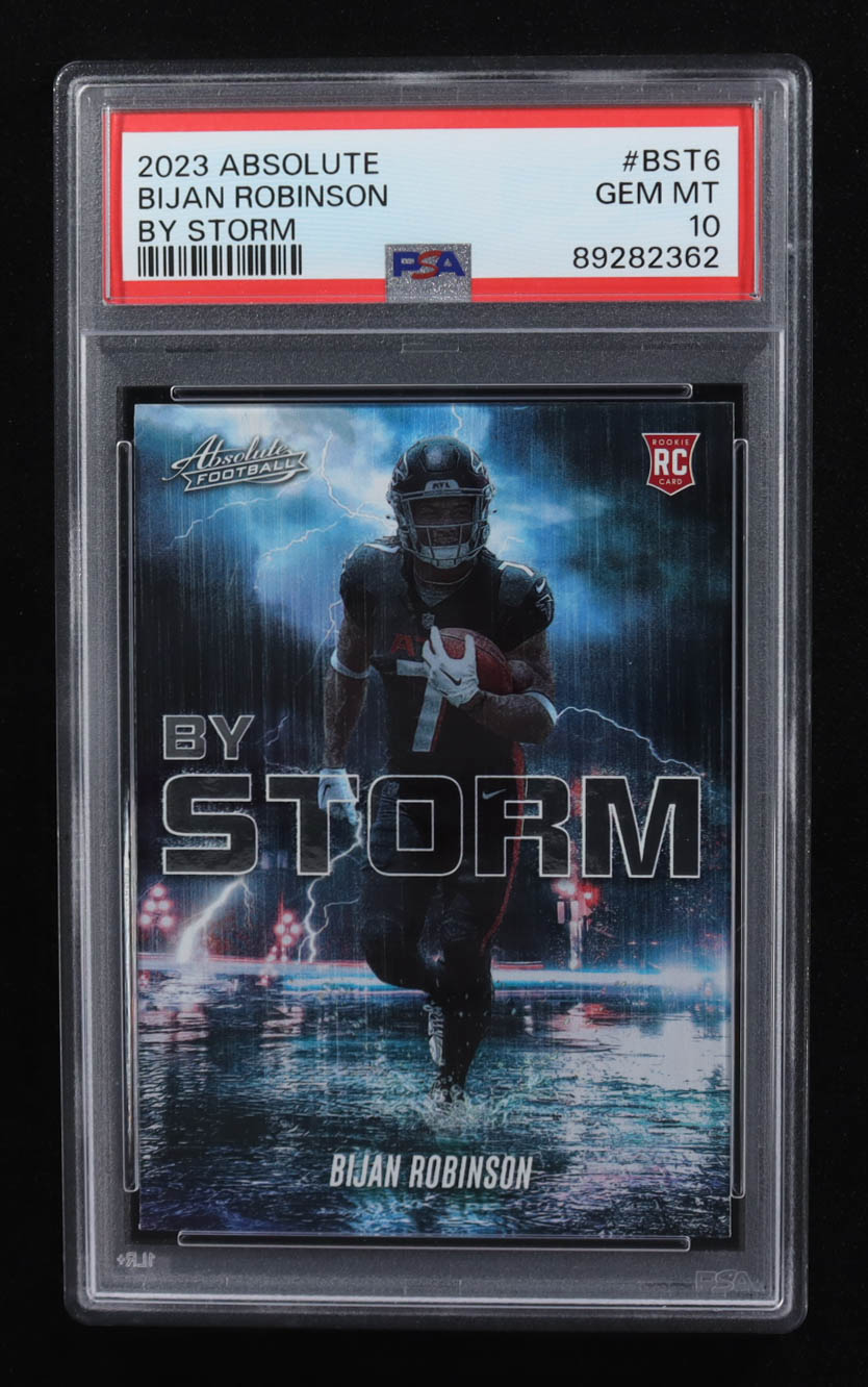 Bijan Robinson 2023 Absolute By Storm #6 RC (PSA 10) at PristineAuction.com Bijan Robinson 2023 Absolute By Storm #6 RC (PSA 10) at PristineAuction.com