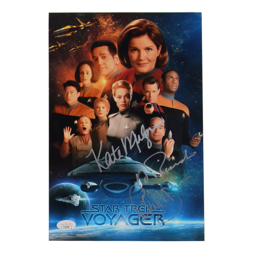Kate Mulgrew, Robert Picardo, & Robert Duncan McNeil Signed "Star Trek: Voyager" 8x12 Poster (JSA) at PristineAuction.com Kate Mulgrew, Robert Picardo, & Robert Duncan McNeil Signed "Star Trek: Voyager" 8x12 Poster (JSA) at PristineAuction.com
