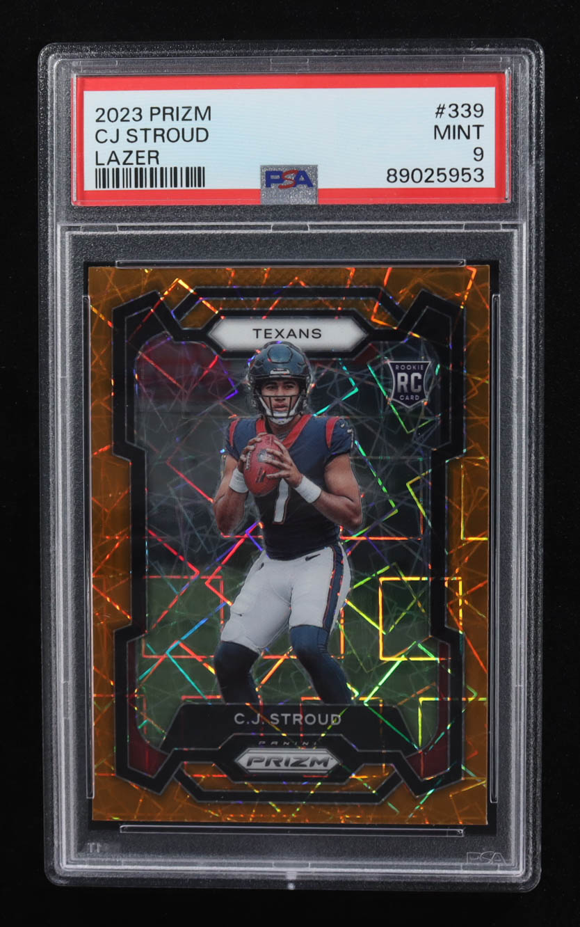 CJ Stroud 2023 Panini Prizm Prizms Lazer #339 RC (PSA 9) at PristineAuction.com CJ Stroud 2023 Panini Prizm Prizms Lazer #339 RC (PSA 9) at PristineAuction.com