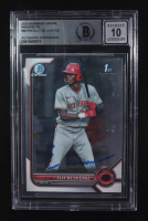 Elly De La Cruz Signed 2022 Bowman Chrome Mega Box Prospects #BCP-50 (BGS | Auto Grade 10) at PristineAuction.com