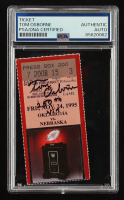 Tom Osborne Signed 1995 Oklahoma vs. Nebraska Game Ticket Inscribed "250th Win" (PSA) at PristineAuction.com