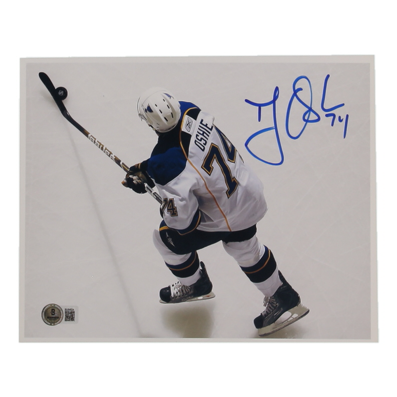 T.J. Oshie Signed Blues 8x10 Photo (Beckett) at PristineAuction.com T.J. Oshie Signed Blues 8x10 Photo (Beckett) at PristineAuction.com