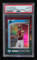 Jayden Daniels 2024 Donruss Optic Rated Rookies Preview Red and Green #389 RC (PSA 10) at PristineAuction.com