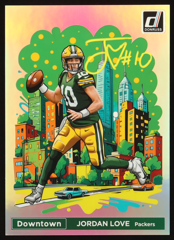 Jordan Love Signed 2024 Donruss Downtown! Oversize #5 (Beckett) at PristineAuction.com Jordan Love Signed 2024 Donruss Downtown! Oversize #5 (Beckett) at PristineAuction.com