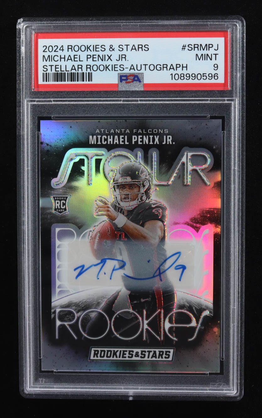 Michael Penix Jr. 2024 Rookies and Stars Stellar Rookies Signatures #1 RC (PSA 9) at PristineAuction.com Michael Penix Jr. 2024 Rookies and Stars Stellar Rookies Signatures #1 RC (PSA 9) at PristineAuction.com