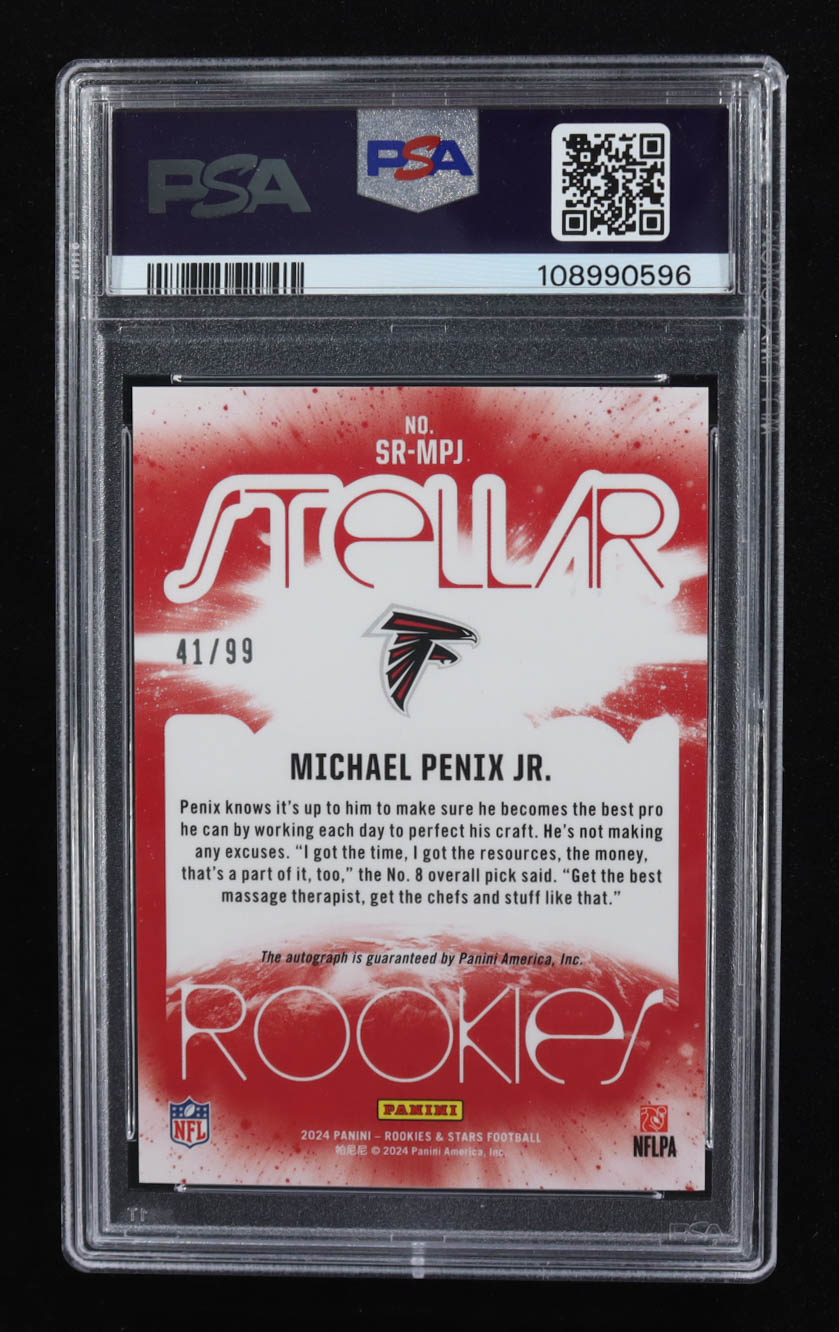 Michael Penix Jr. 2024 Rookies and Stars Stellar Rookies Signatures #1 RC (PSA 9) at PristineAuction.com Michael Penix Jr. 2024 Rookies and Stars Stellar Rookies Signatures #1 RC (PSA 9) at PristineAuction.com