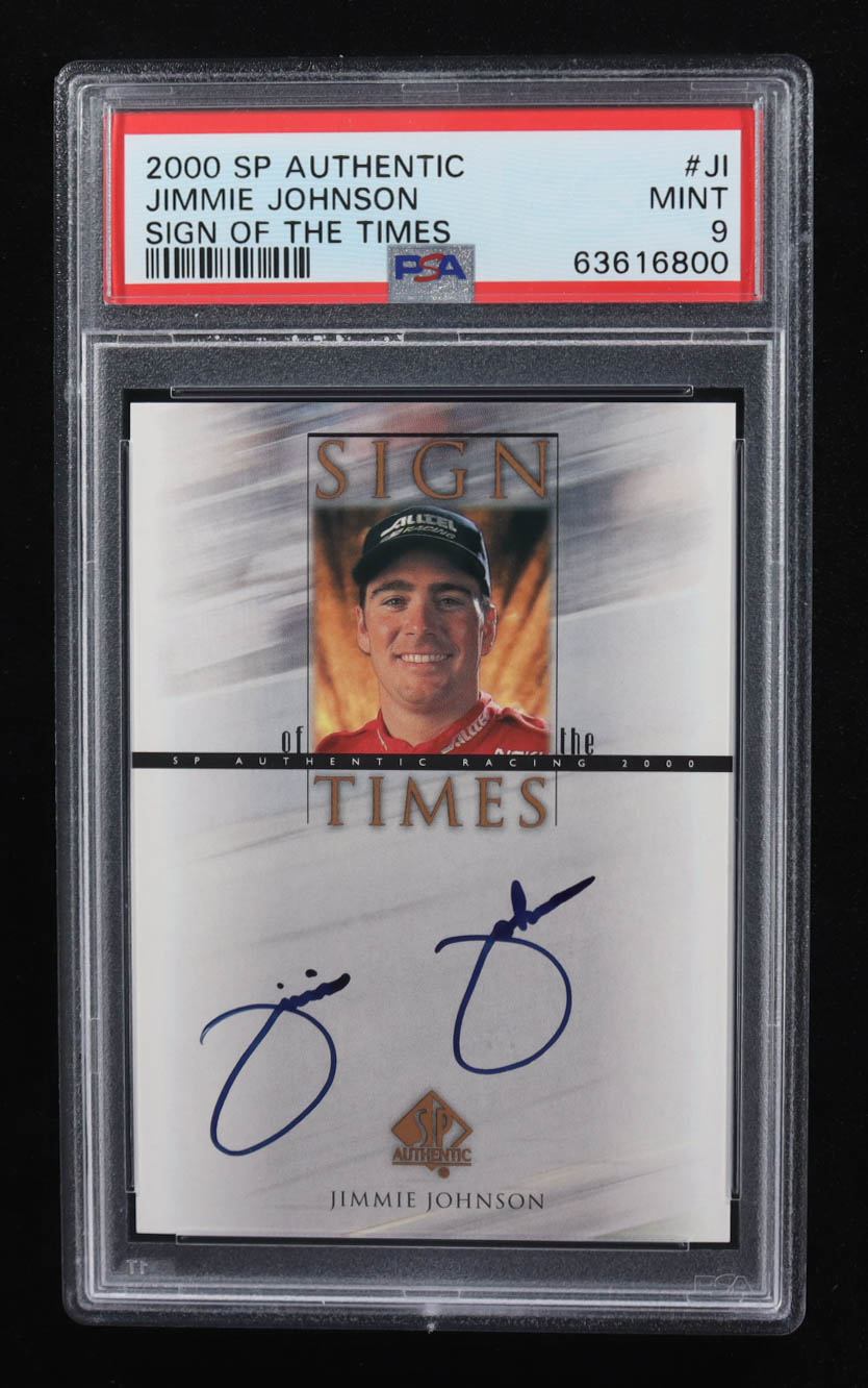 Jimmie Johnson 2000 SP Authentic Sign of the Times #JI (PSA 9) at PristineAuction.com Jimmie Johnson 2000 SP Authentic Sign of the Times #JI (PSA 9) at PristineAuction.com