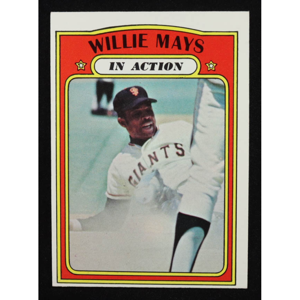 Willie Mays 1972 Topps In Action #50 at PristineAuction.com Willie Mays 1972 Topps In Action #50 at PristineAuction.com