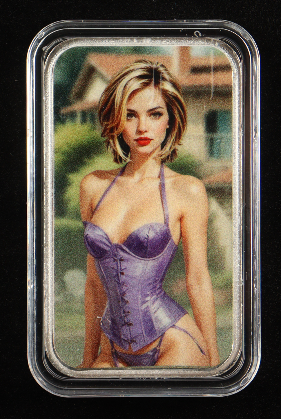 "Bullion Baddies: Ravishing Rachel" 1 Ounce .999 Fine Silver Bullion Bar - Limited Mintage of 395 at PristineAuction.com "Bullion Baddies: Ravishing Rachel" 1 Ounce .999 Fine Silver Bullion Bar - Limited Mintage of 395 at PristineAuction.com