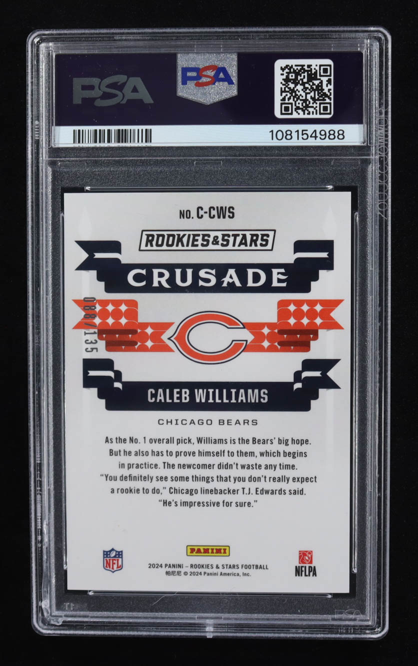 Caleb Williams 2024 Rookies and Stars Crusade Pandora #24 RC #88/135 (PSA 9) at PristineAuction.com Caleb Williams 2024 Rookies and Stars Crusade Pandora #24 RC #88/135 (PSA 9) at PristineAuction.com