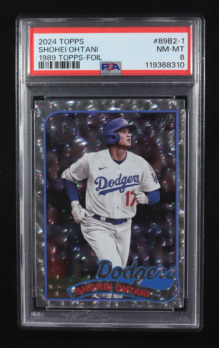 Shohei Ohtani 2024 Topps '89 Topps Series 2 Foil #89B21 (PSA 8) at PristineAuction.com Shohei Ohtani 2024 Topps '89 Topps Series 2 Foil #89B21 (PSA 8) at PristineAuction.com