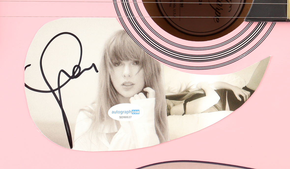 Taylor Swift Guitar with Signed Custom Insert Pickguard (ACOA) at PristineAuction.com Taylor Swift Guitar with Signed Custom Insert Pickguard (ACOA) at PristineAuction.com